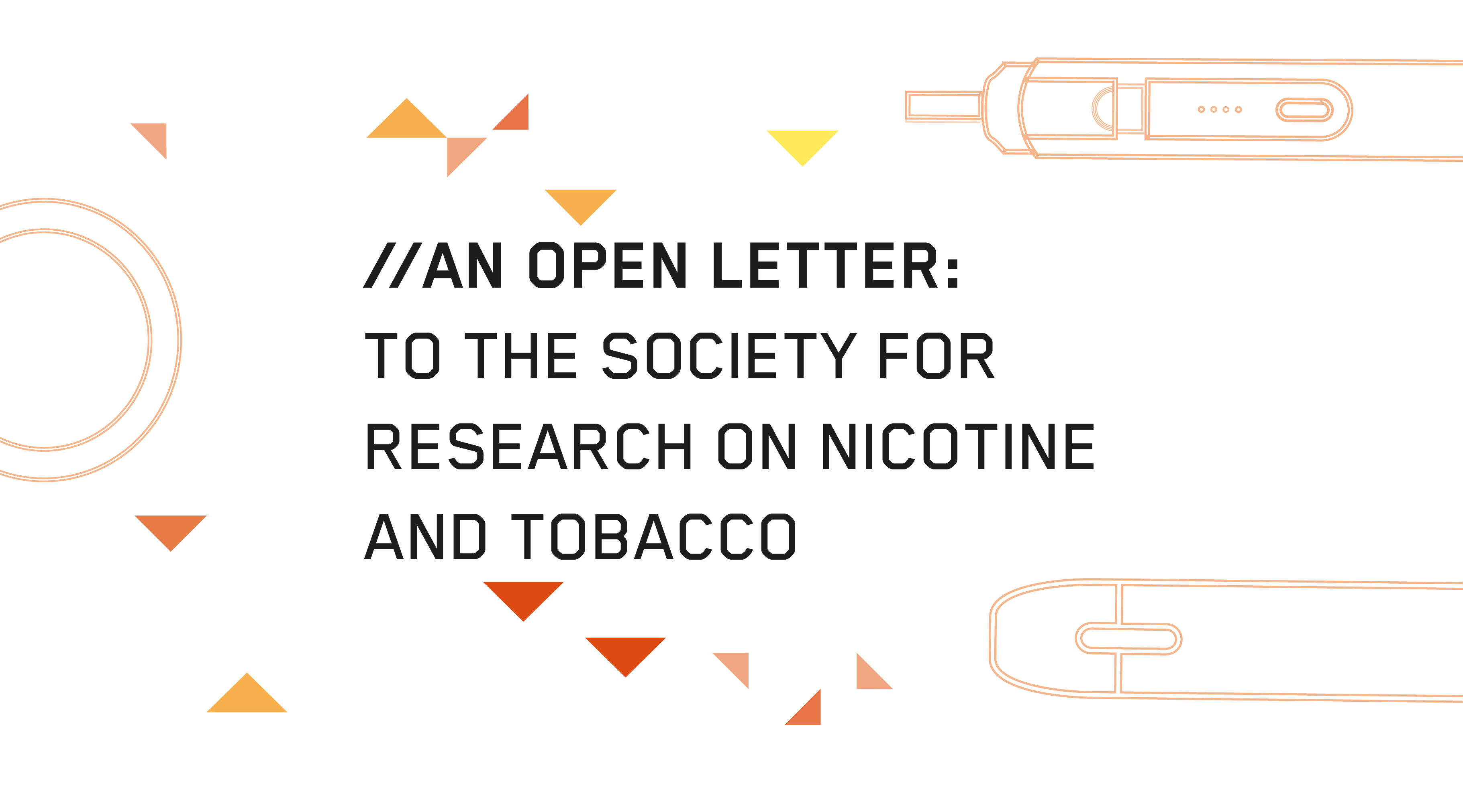 An open letter to the Society for Research on Nicotine and Tobacco
